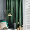 Curtain & Drapes 2022 Luxury Velvet Blackout Curtains For Living Room Bedroom Thicken Green Window Panel Custom Made Home Decor