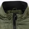 Jackets de jaquetas masculinos jacket stand colar mangas compridas casaco inclinado bolsos com nervuras com nervuras de outono casual e elástico bainha elástica