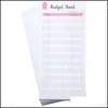 Confezione regalo Confezione regalo 90 pezzi Fogli di budget per le spese Bill Organizer per raccoglitore A6 Tracker per buste in contanti Pianificatore di budget Drop Delivery Dh1U0