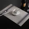 Tovagliette 4 pz/set Tovagliette Europee Lavabili Cuscinetti per Piatti PVC Posto per Sala da Pranzo Tappetino Rettangolare Plaid