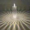 Lâmpadas de mesa Diamante LED vela de casamento de casamento de casamento sem chama sem chamas de acrílico lâmpada de lâmpada de decoração de decoração