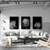 Animal Toile Peinture Mur Art Lion Éléphant Cheval Affiches et Gravures Mur Photos pour Salon Décoration Décor À La Maison Sans Cadre