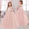 Robes de fille d'été filles longues demoiselle d'honneur enfants pour enfants princesse fête de mariage 3 10 14 ans robe 221101