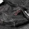 女性の革の本物の本物の本物のジャケット男性ショートジャケットパンクスプリングメンズモーターサイクルカウコートブランドA579