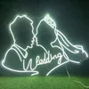 파티 장식 가정용 결혼식 머리 이름 이름 네온 밤 매달려 무대 배경 사진 소품 가벼운 웨딩 드레스 LED 장식 장식