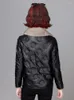 여자 가죽 여성 다운 재킷 겨울 캐주얼 패션 따뜻한 칼라 패턴 엠보싱 짧은 느슨한 양 코트
