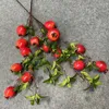 Decorative Flowers 1pc Pomegranate Fruit Branch For Home Decoration Berry Foral Arrangement Fake Flower Plants Pography Props