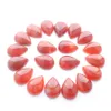 Natural Stripe Red Agate Gemstones Teardrop 13x18mm Cabochon No Hole Loose Beads for DIY Jewelry Making Earrings Bracelets Necklace Rings Accessories U3287