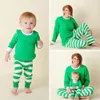 3 colores de Navidad para niños, adultos, familia, juego, ciervo de Navidad, pijamas a rayas, ropa de dormir, pijamas, camisón, camisón, pijamas FY9250 P1101