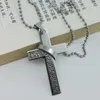 Pendant Necklaces Men Women's Jewelry Punk Stainless Steel Cross Necklace Ball Chain Wild Collarbone Choker