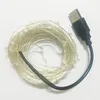 Cordes USB 5V LED LIGHT LUMIÈRE 5M 50LEDS 10M 100MEDS SLIVER COPIER WIRE FAIRY POUR LA DÉCORATION DE LA PARTIE DE MEDIA