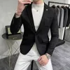 Męskie garnitury skórzana kurtka Blezer Men Casual Slim Fit High Quality Suit Ubranie 6 kolorów
