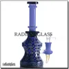 Hookahs Glass Bong Aurora 21 "Vattenrör Swith Atmosfär Led Base 4 Layer Filter med 14 skålar Tre färger