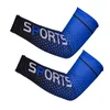 Knee Pads Men Outdoor Arm Sleeves Sports Letters Gradient Color Cool Cycling Running UV Sun Protection Non-Slip Cuff Tattoo Cover