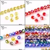 Beaded 4Mm Czech Faceted Crystal Football Beads Ab Color Glass Round Crafts For Jewelry Making 100Pcs Lot Wholesale Drop Delivery 20 Dhpiw