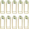 Dekoration Flower Vase Column Metal Geometric Wedding Flower Stand for Party Dinner Centerpiece Imake505