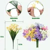 Decorative Flowers 6pcs 7-fork Simulation Flower / Spring Grass Office Campus Langfang Indoor And Outdoor Decoration Wedding Supplies