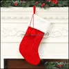 Kerstdecoraties breien wol kerstkous kerstboom ornament santa candy cadeaubas gebreide sokken prop feest hanger deco dhnkl