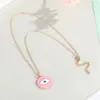 Enamel Evil Eyes Pendant Necklace For Womens Jewelry Big Turkish Eye Chains Choker Necklaces Party Gift