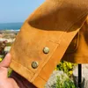 Herenjacks Comfortabele maat J-130 en Europees Beautiful Zeeland A-Grade Velvet Deerskin Mid-Length Retro Safari Jacket