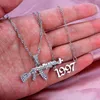 Цепочки jjfoucs серебряный цвет металлические скрученные цепные ожерелья наборы для женщин хрустальный пистолет годы подвесные ювелирные изделия