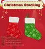 Kids Christmas Decorations Red Velvet Snowflake Hanging Stockings Christmas Tree Ornaments Candy Bag