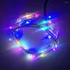 Cordes USB 5V LED LIGHT LUMIÈRE 5M 50LEDS 10M 100MEDS SLIVER COPIER WIRE FAIRY POUR LA DÉCORATION DE LA PARTIE DE MEDIA