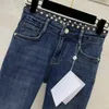 Jeans da donna Designer Milano Runway 2022 Autunno Inverno Moda Skinny Slim Brand Stesso stile Pantaloni di lusso 6GWP