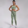 Pantaloni a due pezzi da donna Completi sportivi Abbigliamento da donna Reggiseno Abbigliamento sportivo a vita alta Completi skinny da palestra estivi