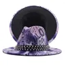 Bérets femmes chapeaux hiver large bord bande ceinture perle Panama marque Jazz casquettes formel vert noir Fedora chapeau feutré