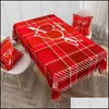 Tovaglia San Valentino Tovaglia Rec Decorativo Plaid Love Pattern Impermeabile Lavabile E Riutilizzabile Er Rrd12157 Drop Delivery 2 Dh0Bo