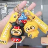 Porte-clés créatif mignon petit canard jaune poupée clé dessin animé voiture garçons et filles sac pendentif petit cadeau