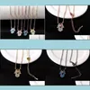 Pendant Necklaces 10Pcs Hamsa Hand Double Bails Connector Necklace Cz Zircon Micro Pave Crystal Charm Jewelry Making For Woman Nk75 Dh96D