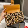 Sell Pink Swallow Leopard Print Chain Designer Bag Leather Luxury Bags Womens Tote Bag Crossbody Pouch Purse Handbag Messengers Lady Purses 221017