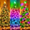 Stringhe 5-20M Luci natalizie intelligenti RGB Tree Fairy String Light APP Controllo Bluetooth Lampada impermeabile per decorazioni per la casa dell'anno