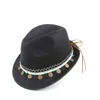 Berets Men Women Wool Fedora Hat for Gentleman Elegant Lady Party Fasciator Autumn Winter Panama Size 58cm