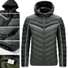 Men's Down Large Size Hooded Cotton Clothes Autumn And Winter Models Stitching Europe America Explosive Clothing