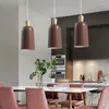 Chandeliers Nordic Creative Personality Industrial Style Restaurant Milk Tea Shop Cafe Bar Modern Minimalist Solid Wood Lampshade Chandelier