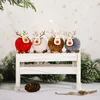 Christmas Decorations 4PCS/lot Tree Ornaments 4 Color Deer Pendants For 2022 Noel Hanging Xmas Kids Crafts Party Supply