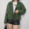 여성용 가죽 여성 진짜 양가죽 재킷 지퍼 디자인 윈드 방지 솔리드 코트 2022 가을 패션 아웃복 GR3783
