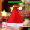 Decorazioni natalizie Cappelli natalizi per Adt Bambini Berretto rosso Babbo Natale Donna Uomo Ragazzi Ragazze Merry Party Navidad Forniture via mare Dhqlr