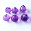 Chandelier Crystal Whole Sale 100pcs/Lot 20mm Purple Color Faceted Lamp Ball Glass Curtain Part Diy Christmas Tree Pendants Deco