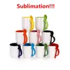 11oz Sublimation Keramik Becher leere Kaffeetassen mit Löffel Sublimation Cup Coaster Tea Schokoladen Keramik Tassen Großhandel