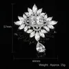 Luxury Rhinestone Brosch Hot Elegant Wedding Bridal Corsage Suit Accessories Flower Pin Fashion Jewelry for Mother Gifts