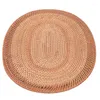 Table Mats Practical Oval Rattan Placemat Natural Hand-Woven Tea Ceremony Accessories Suitable For Dining Room Kitchen Living