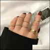 Küme halkaları küme halkaları modyle 5 pc/set bohemian altın renk içi boş kelebek seti vintage kristal geometrik mızrak midi wom dhpns