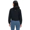 Casual fitnessoutfit met rits voor dames, losse hardloopjas met lange mouwen, yogapak, bescherming tegen de zon, winddicht, sneldrogend sporttopje van VELAFEEL