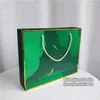 Gift Wrap 22.5 15.5 5cm Green Colour Gold Cake Box Biscuit Pancake Mooncake Packing Boxes 100pcs/lot