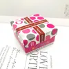 Gift Wrap 45pcs Square Dot Pink Wedding Favor Candy Chocolate Box Engagement