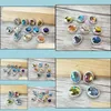 Pearl 10Pcs/Lots Mticolour Faceted Crystal Glass Loose Beads Pave Rhinestone Spacer Connector Jewelry Finding Bd359 Drop Delivery 202 Dh8Kq